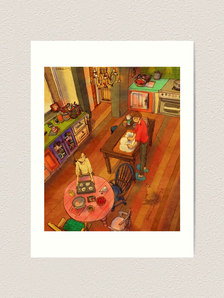 Alternate view of Making cookies and bread Art Print