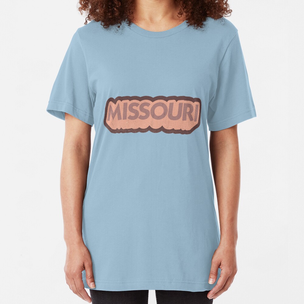 Missouri State Sticker | Retro Pop Slim Fit T-Shirt