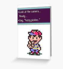 Earthbound Fuzzy Pickles Greeting Card