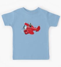 Cartoon retro airplane Kids Tee