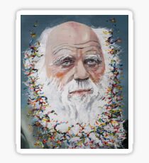 CHARLES DARWIN - oil portrait.3 Sticker