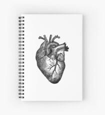 Cuaderno de espiral Anatomía del corazón de la vendimia