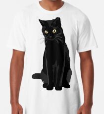 Black Cat Long T-Shirt