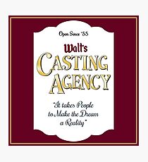 Walt's Casting Agency - Burgundy Photographic Print