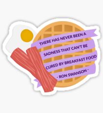 Ron Swanson Breakfast Quote Sticker