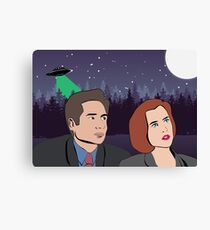 Mulder and Scully Canvas Print