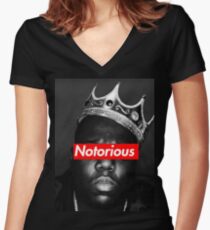 NOTORIOUS BIG T-SHIRT Women's Fitted V-Neck T-Shirt