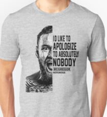 conor mcgregor ( half face quote) Slim Fit T-Shirt