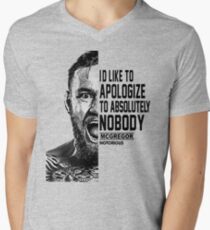 conor mcgregor ( half face quote) Men's V-Neck T-Shirt