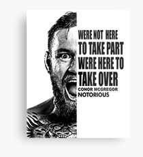 Lienzo metálico conor mcgregor (cita media cara)