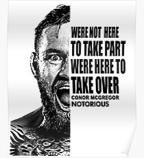 conor mcgregor ( half face quote) Poster