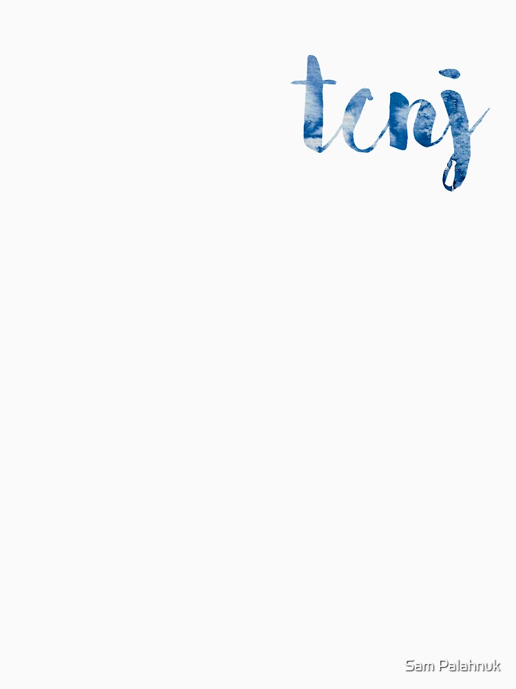 TCNJ sticker: cloudy cursive design by sampalahnukart