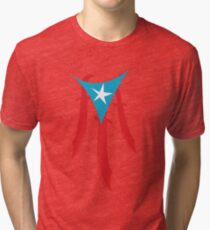 Puerto Rico Machete Flag Tri-blend T-Shirt