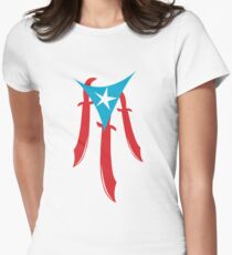 Puerto Rico Machete Flag Women's Fitted T-Shirt