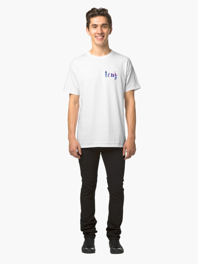 Alternate view of TCNJ sticker: dark blue and purple Classic T-Shirt