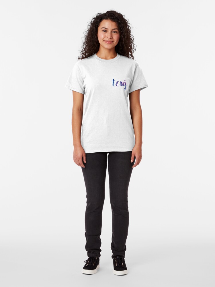 Alternate view of TCNJ sticker: dark blue and purple Classic T-Shirt