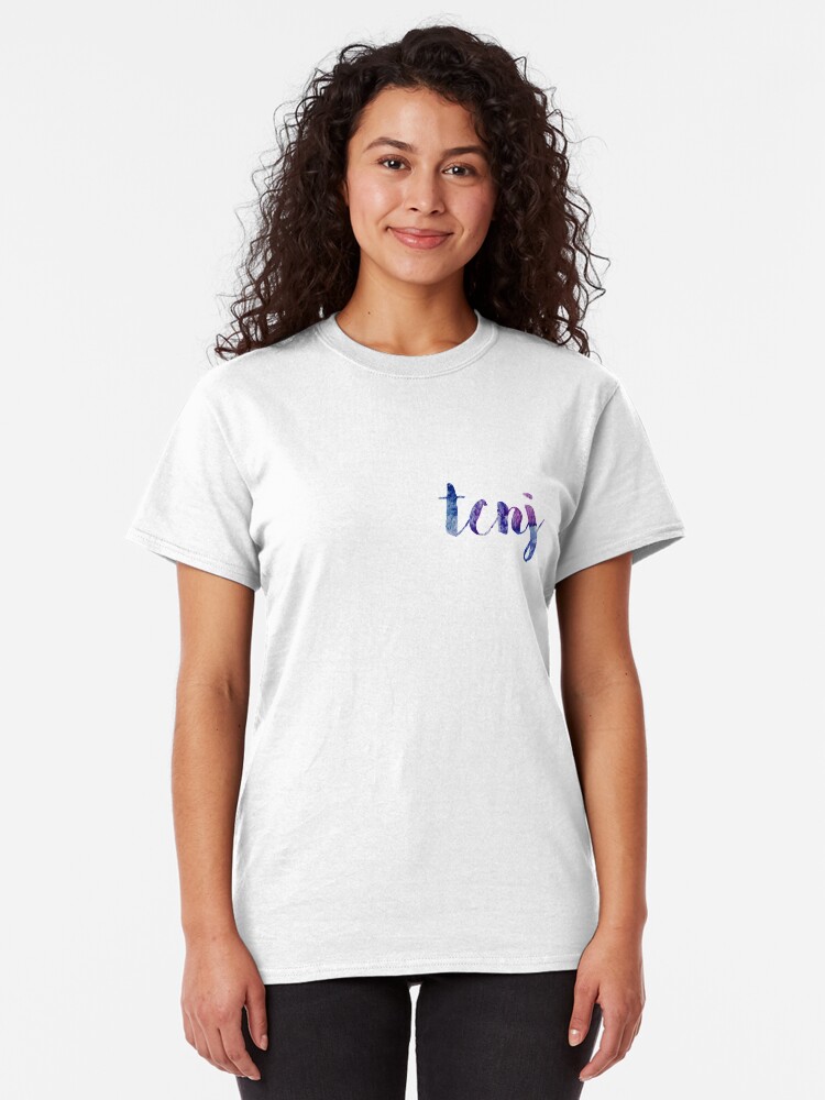 Alternate view of TCNJ sticker: dark blue and purple Classic T-Shirt