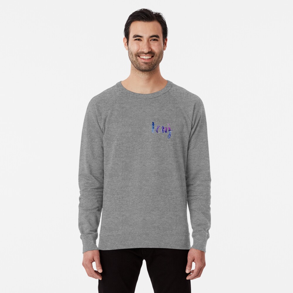 TCNJ sticker: dark blue and purple Lightweight Sweatshirt