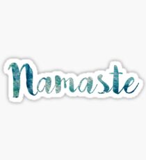 Namaste sticker: watercolor abstract blue green Sticker