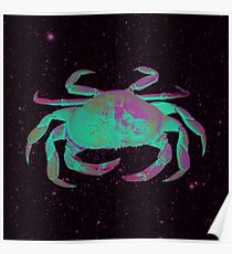 Starry Cancer Crab Poster