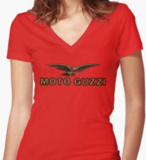 Moto Guzzi Women's Fitted V-Neck T-Shirt