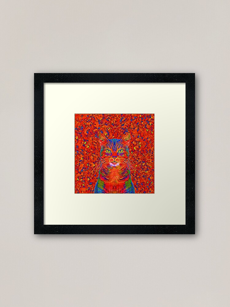 Alternate view of Red Cat Framed Art Print