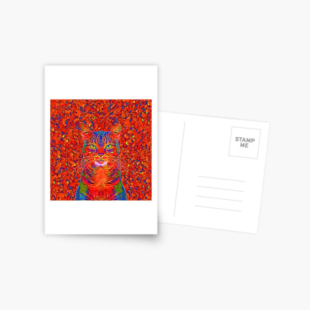 Red Cat Postcard