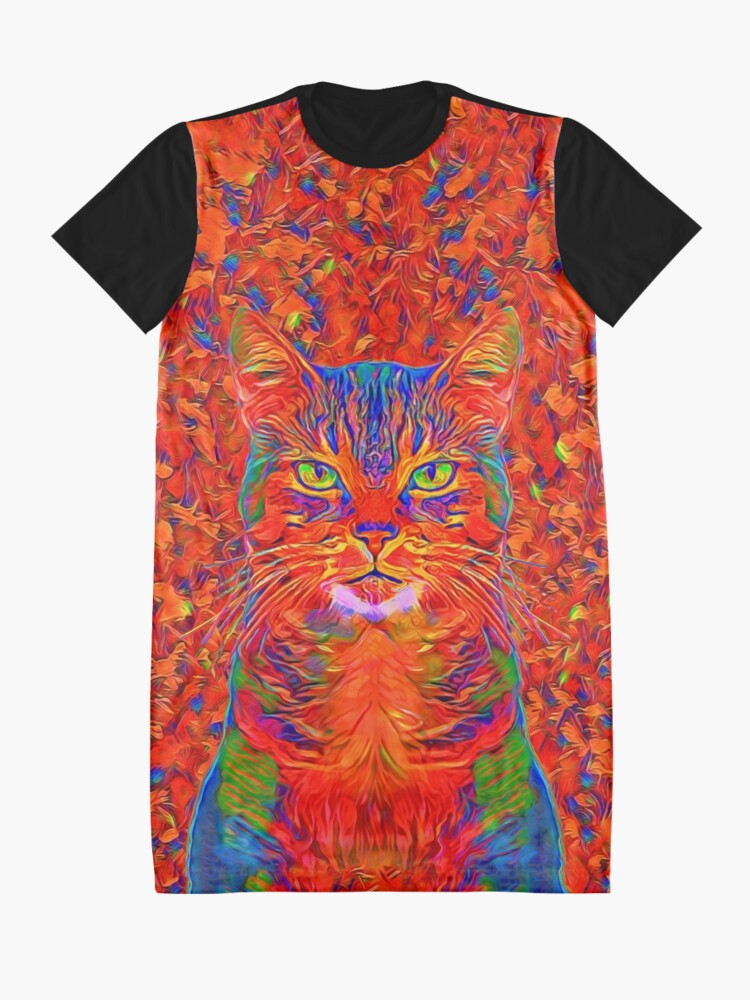 Alternate view of Red Cat Graphic T-Shirt Dress
