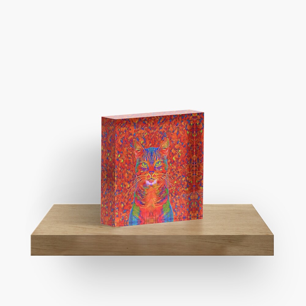 Red Cat Acrylic Block
