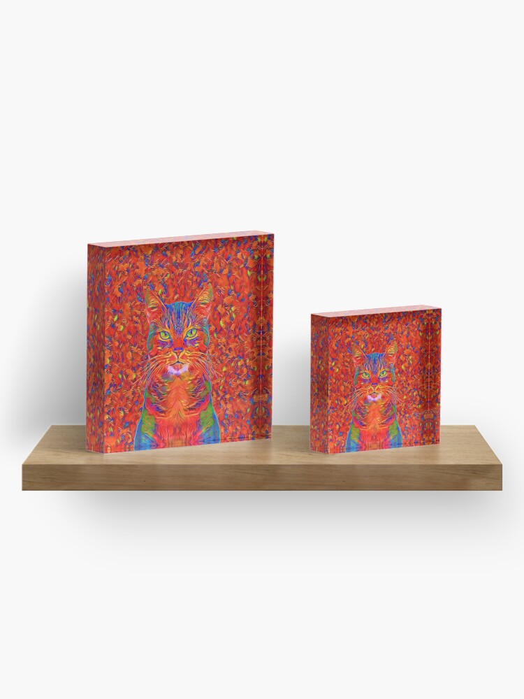 Alternate view of Red Cat Acrylic Block