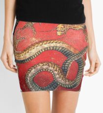 Hokusai, DRAGON, Katsushika Hokusai, Japan, Japanese, Wood block, print Mini Skirt