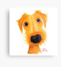 Nosey Dog Terrier ' JACKSONVILLE MUTTLEY ' by Shirley MacArthur Metal Print