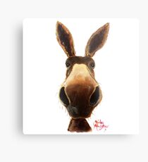 Happy Donkey ' TEDDY ' by Shirley MacArthur Metal Print