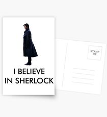 I Believe in Sherlock - White Postcards