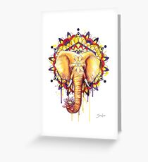 Tarjeta de felicitación Elefante Mandala