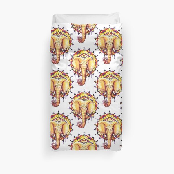 Elephant Mandala Duvet Cover