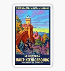 Haut-Koenigsbourg castle, Alsace, France, poster Sticker