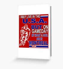 Heart & Soul in Montreal (red) Greeting Card