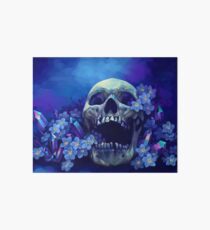 Skull and Forget-me-nots Art Board