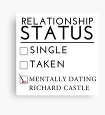 Mentally Dating Richard Castle Canvas Print