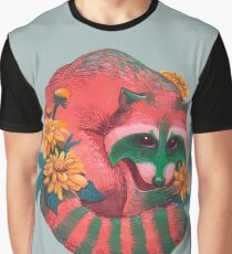 Watermelon Raccoon Graphic T-Shirt