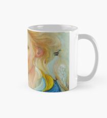 Taza clásica RETRATO DE LA GRACIA JOVEN, CON PÁJARO HABLANTE