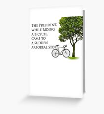 Sudden Arboreal Stop Greeting Card