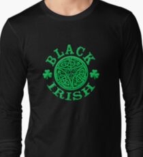 BLACK IRISH with Celtic Art Long Sleeve T-Shirt