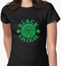 BLACK IRISH with Celtic Art Women's Fitted T-Shirt