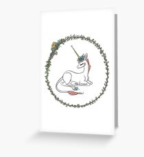 Unicorn Flower Filly Greeting Card