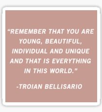 Pegatina Cita Inspiracional de Troian Bellisario