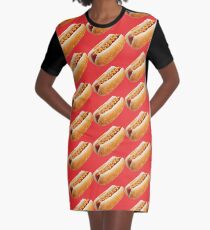 HOT DOG Graphic T-Shirt Dress