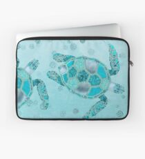Glamour Aqua Turquoise Turtle Unterwasserlandschaft Laptoptasche