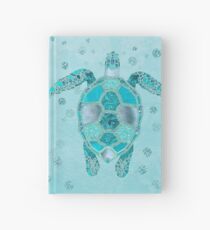 Glamour Aqua Turquoise Turtle Unterwasserlandschaft Notizbuch